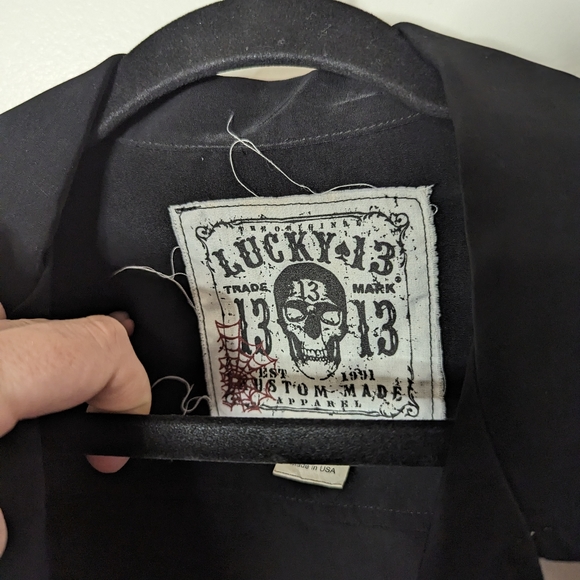 Lucky 13 Retro Button Up pinup woman with fez and tassel small - Picture 9 of 10